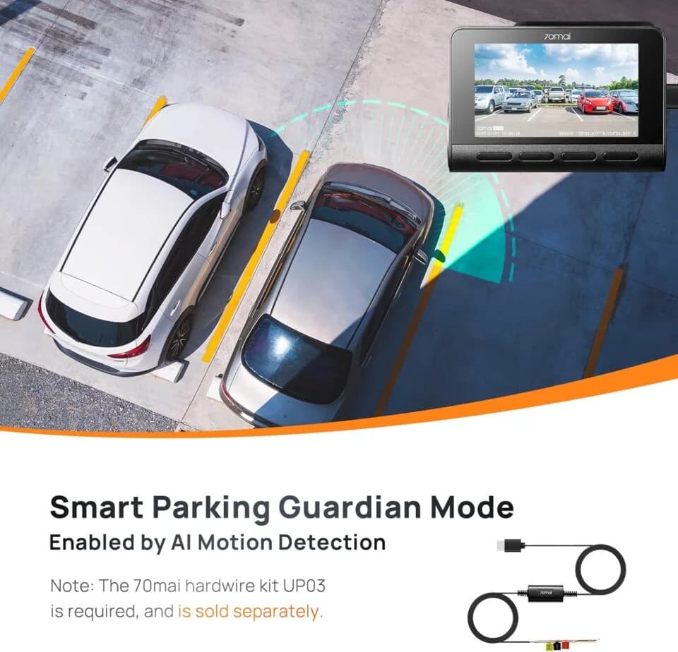 دوربین خودروی سوِنتی مِی مدل 70Mai Dash Cam Set A810s به همراه دوربین عقب