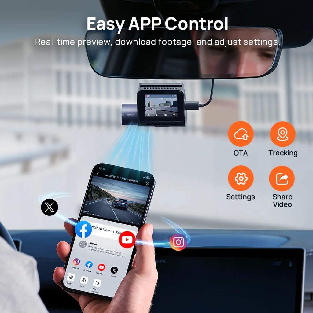 دوربین خودرو شیائومی 70Mai Dash Cam A410 Set