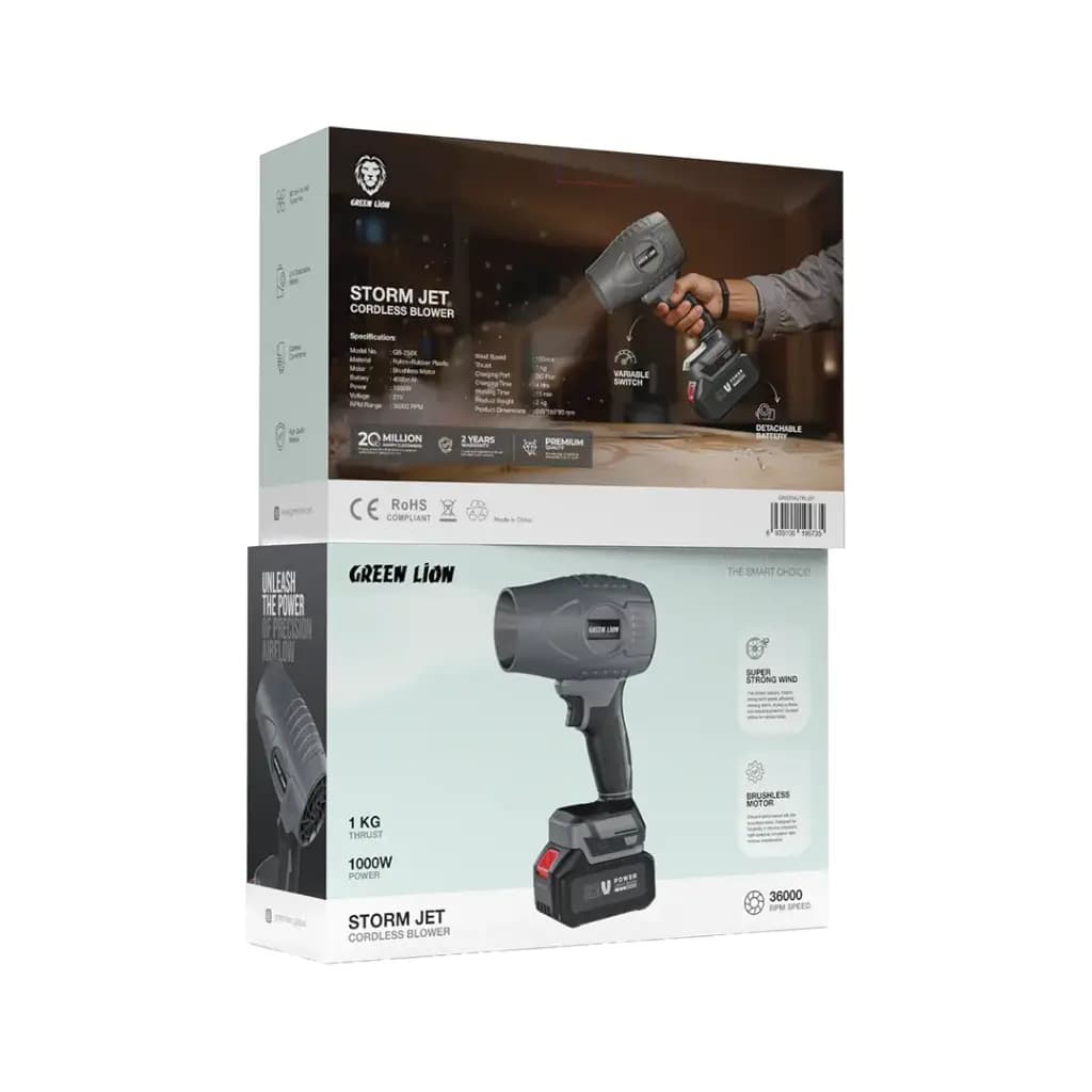 دستگاه جت فن دمنده شارژی گرین لاین مدل Storm Jet GB-256X