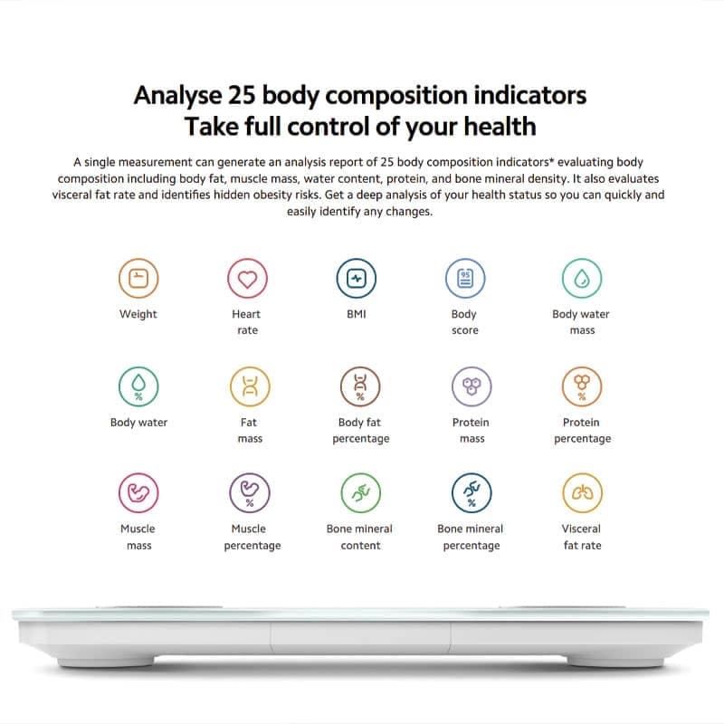 ترازوی هوشمند شیائومی Xiaomi Body Composition Scale S400 گلوبال