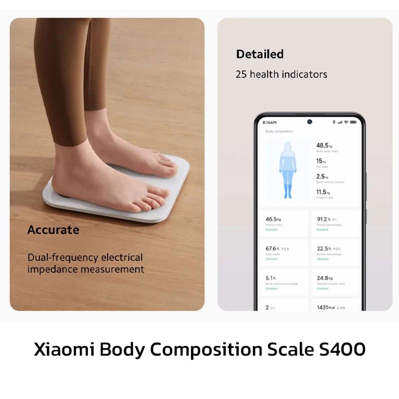 ترازوی هوشمند شیائومی Xiaomi Body Composition Scale S400 گلوبال