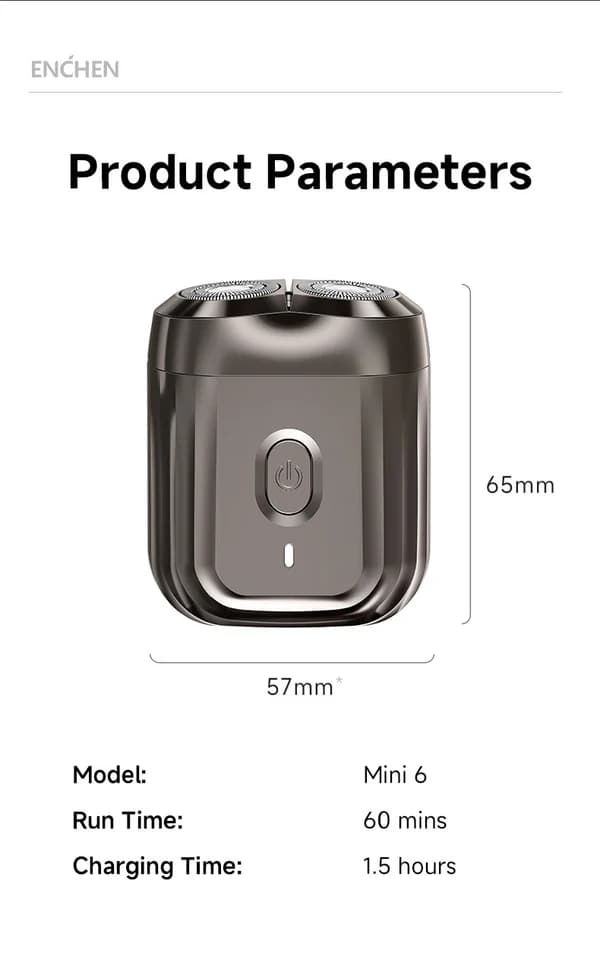 ماشین ریش تراش شیائومی مدل Small shaver ENCHEN Mini 6