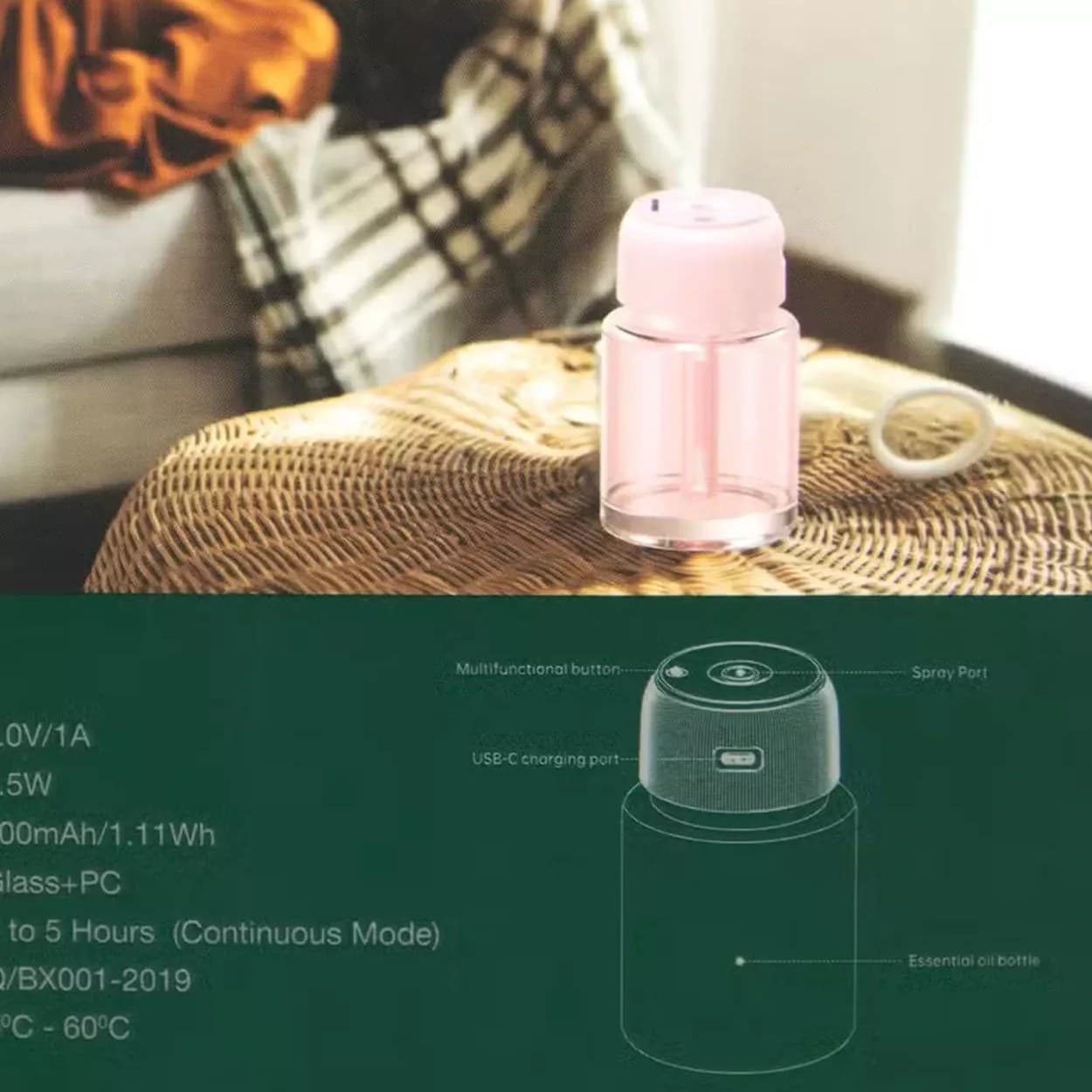 خوشبوکننده هوا گرین لاین مدل Fragrance Air Diffuser حجم 160 میلی لیتر