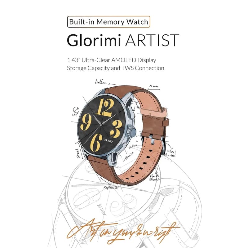 ساعت هوشمند گلوریمی مدل Glorimi Artist