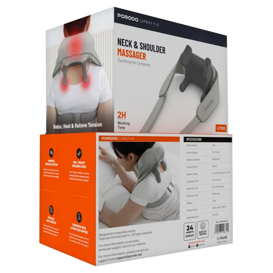 ماساژور برقی پرودو مدل Porodo Neck & Shoulder Massager LFS120