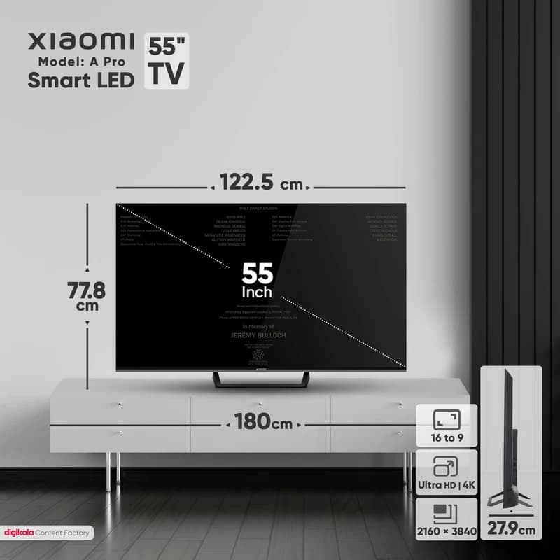تلویزیون هوشمند 55 اینچ شیائومی مدل Xiaomi TV A Pro 55 2026