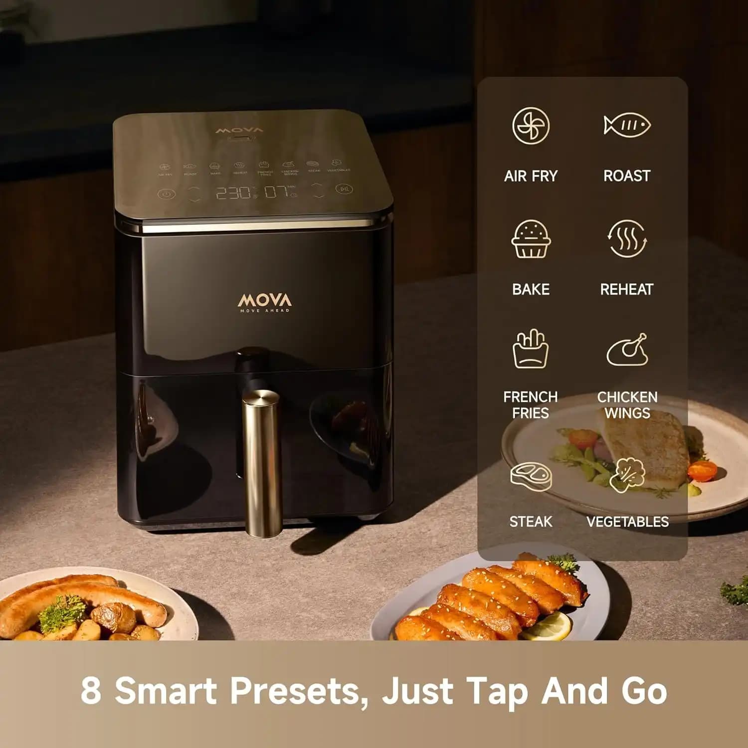 سرخکن بدون روغن (هواپز) 4 لیتری مووا مدل MOVA AeroChef AF10 Pro