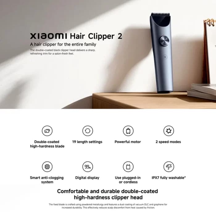 ماشین اصلاح مو و ریش تراش شیائومی Mijia Hair Clipper 2 (MJGHHC2LF)