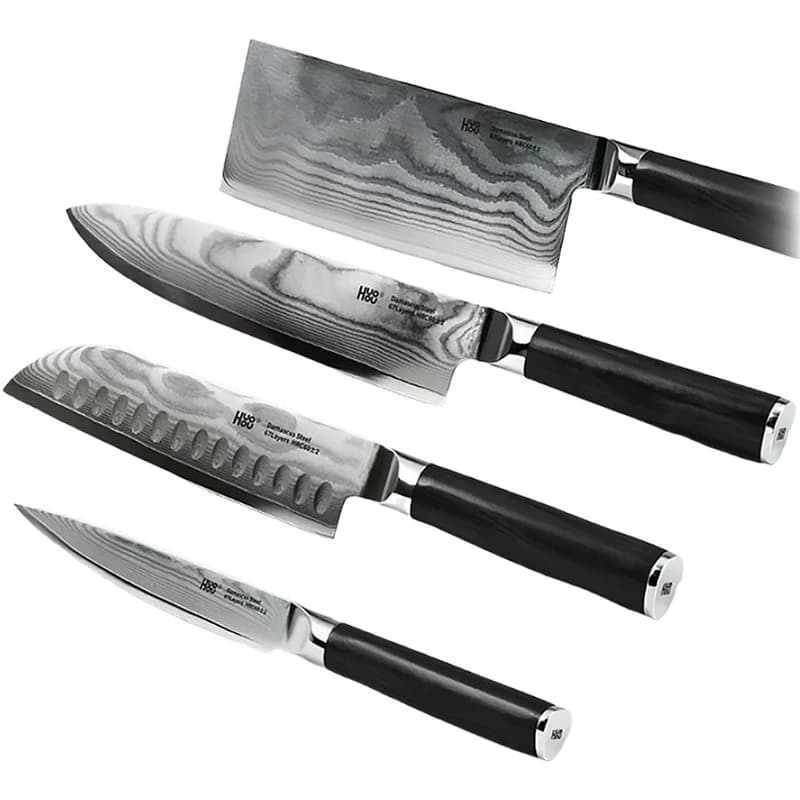 ست چاقوی آشپزخانه 4 پارچه شیائومی هوهاو مدل HuoHou HU0297